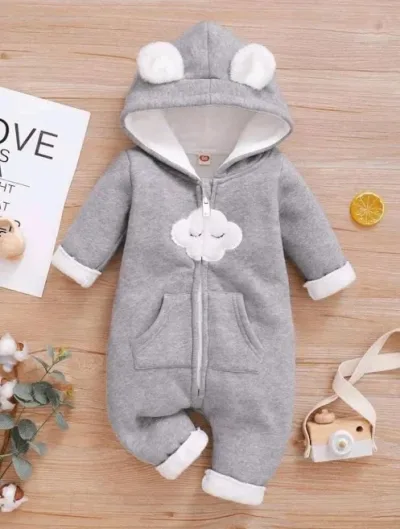 Pijama entera para niño color gris