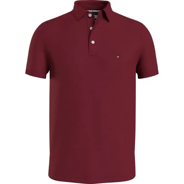 Camiseta Tommy Hilfiger Slim Fit para caballero color vino