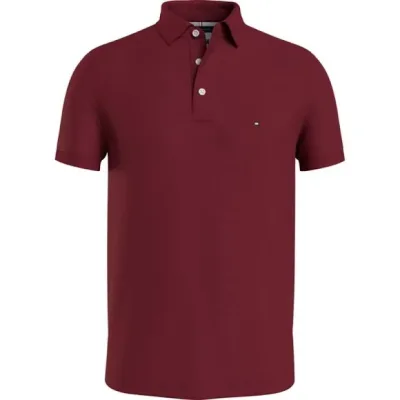 Camiseta Tommy Hilfiger Slim Fit para caballero color vino