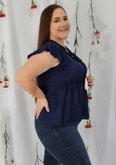 Blusa para dama color azul