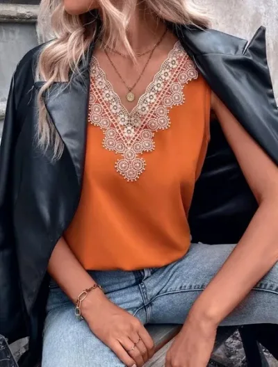 Blusa para dama color naranja