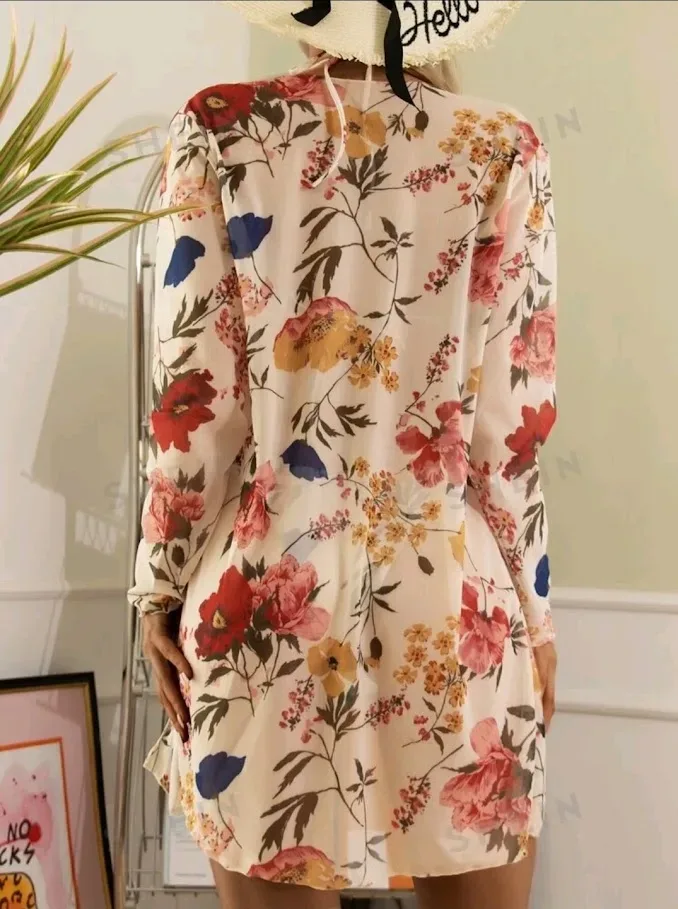 Vestido de baño multicolor para dama