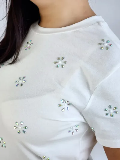 Blusa color blanco para Dama