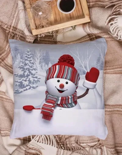 Funda para cojin sin relleno diseño navideño