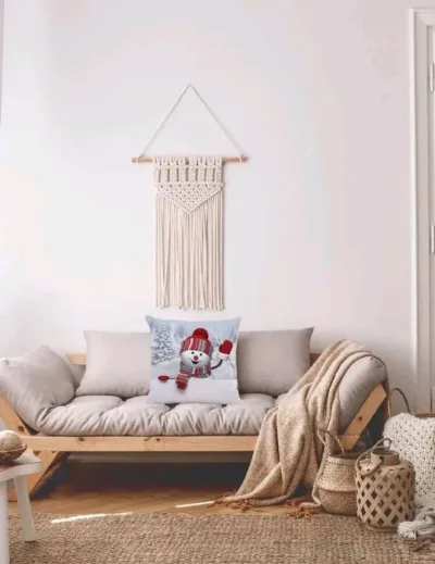 Funda para cojin sin relleno diseño navideño