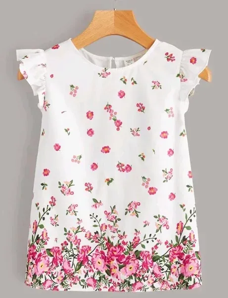 Blusa para niña estampado floral
