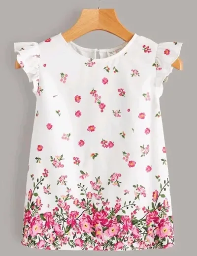Blusa para niña estampado floral