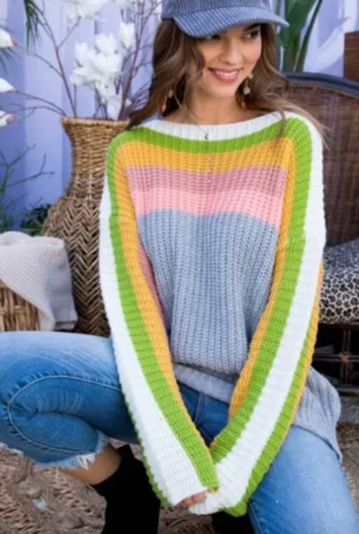 Suéter para dama multicolor
