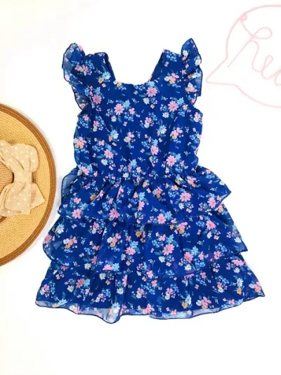 Vestido para niña color azul