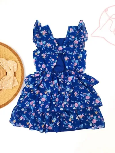Vestido para niña color azul