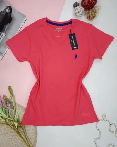 Camiseta Polo cambrige para dama color fucsia