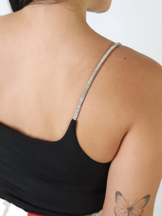 Crop top  para dama color negro