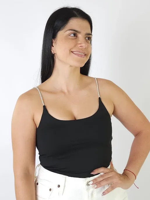 Crop top  para dama color negro