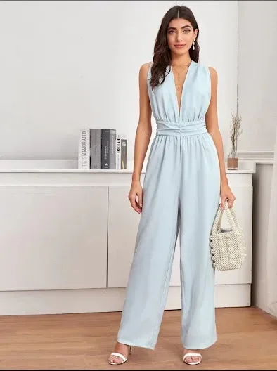 Enterizo para dama color celeste