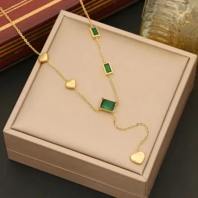Collar de acero inoxidable para dama color dorado