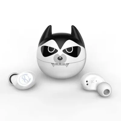 Audífonos inalámbricos diseño de perro multicolor