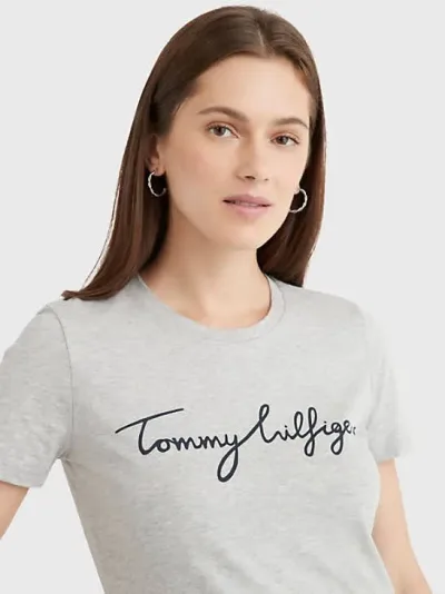 Camiseta Tommy Hilfiger para dama color gris