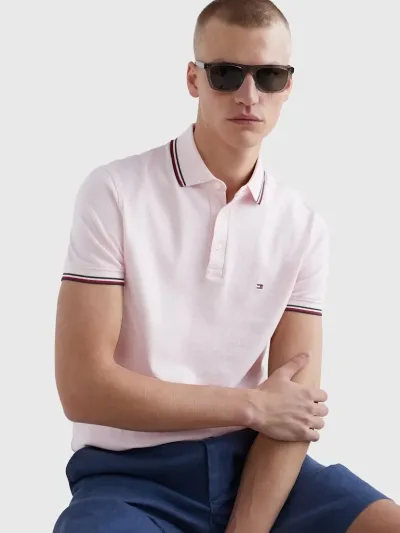 Camiseta Tommy Hilfiger para caballero color rosa