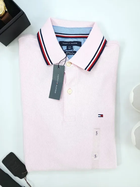 Camiseta Tommy Hilfiger para caballero color rosa