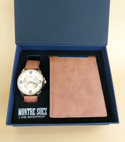 Set de Reloj y Billetera para caballero PL 5286 GLD - GLD/BLK