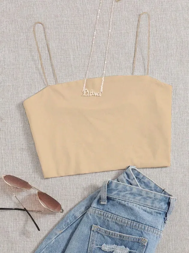 Crop top para Dama color beige