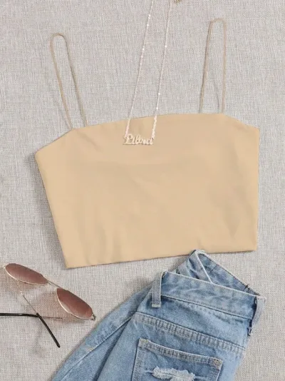 Crop top para Dama color beige