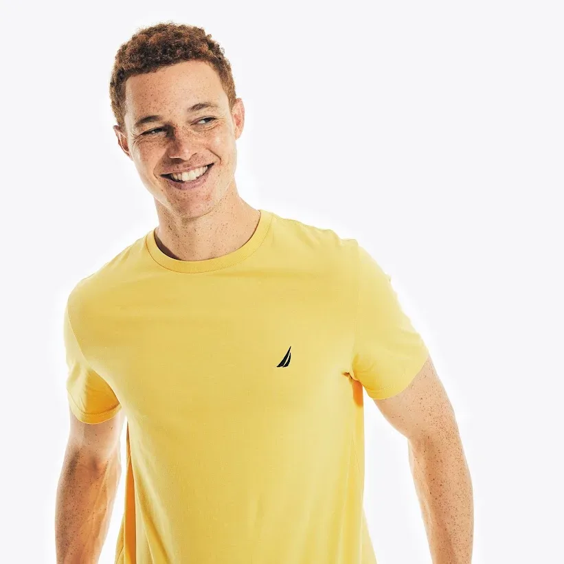 Camiseta Nautica para caballero color mostaza