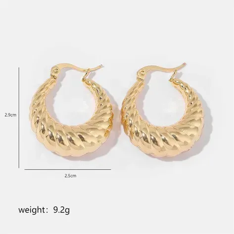Argollas acero inoxidable para dama