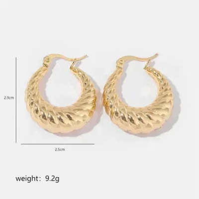 Argollas acero inoxidable para dama