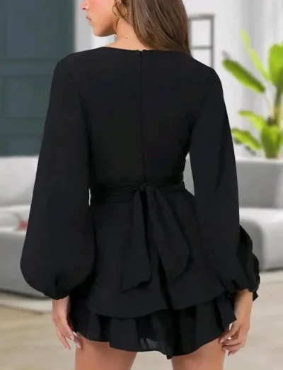 Vestido manga larga para dama color negro