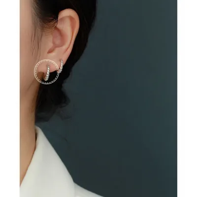 Aretes redondos de plata