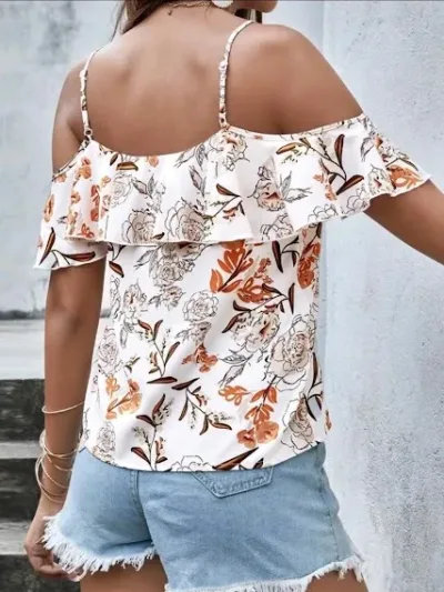Blusa para dama con estampado floral