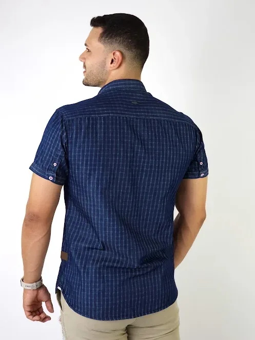 Camisa Hummer para caballero color azul