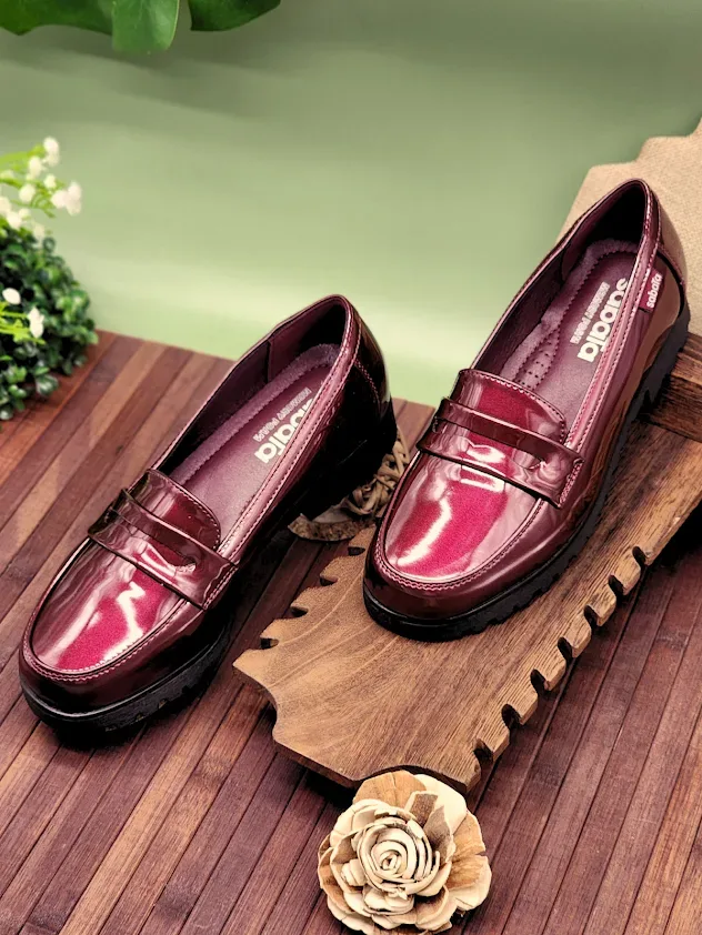 Mocasines Layla-75 Bungundy Pat Pu