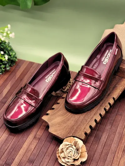 Mocasines Layla-75 Bungundy Pat Pu