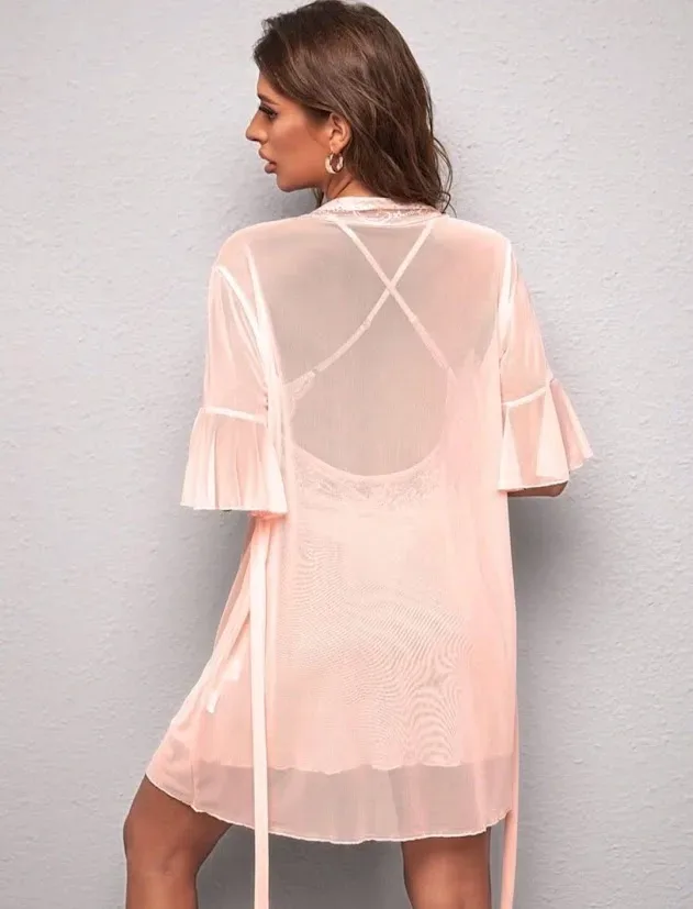 Conjunto de Baby doll  y bata