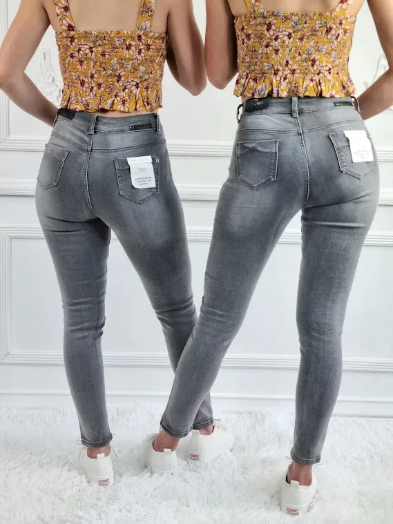 Jeans para dama Bacci #1733 color gris