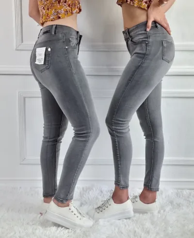 Jeans para dama Bacci #1733 color gris