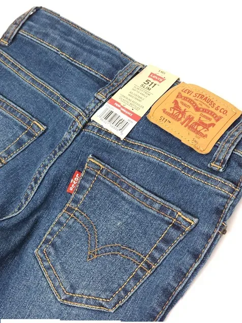 Jeans Levi´s para niño 511 Slim color mezclilla