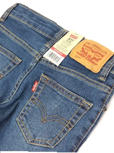 Jeans Levi´s para niño 511 Slim color mezclilla