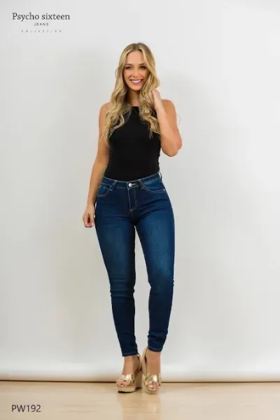 Jeans Psycho Sixteen para dama #PW192 color mezclilla