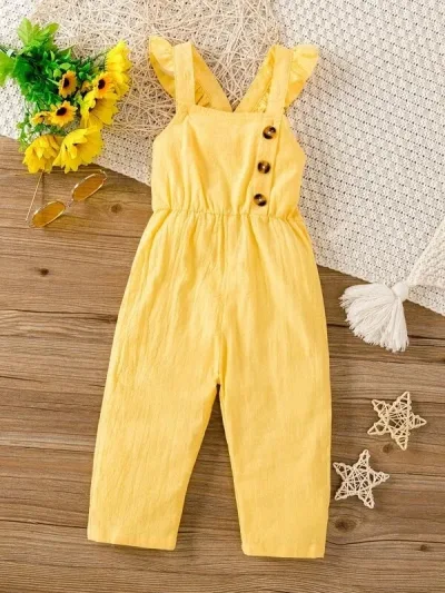 Enterizo para niña color amarillo