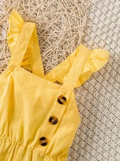 Enterizo para niña color amarillo