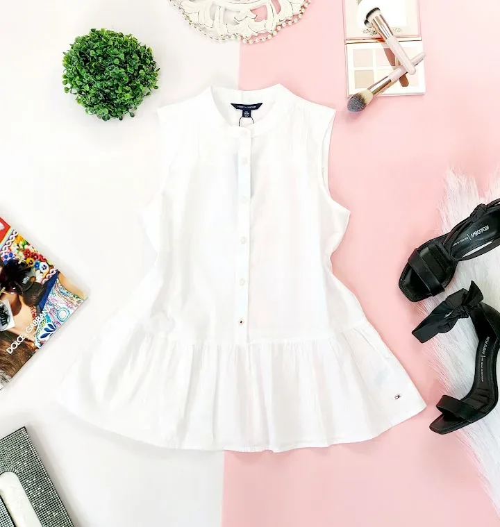 BlusaTommy Hilfiger para dama color blanco