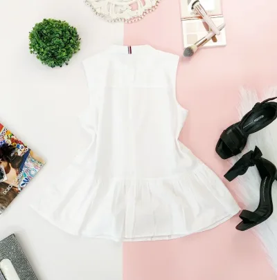 BlusaTommy Hilfiger para dama color blanco