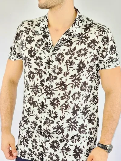 Camisa Touch and Go color verde con diseño floral