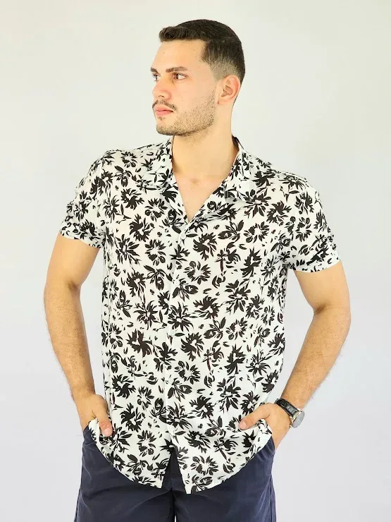 Camisa Touch and Go color verde con diseño floral