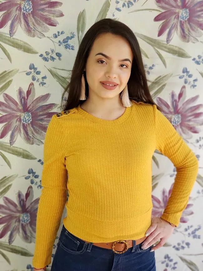 Blusa Milk Honey para dama color mostaza