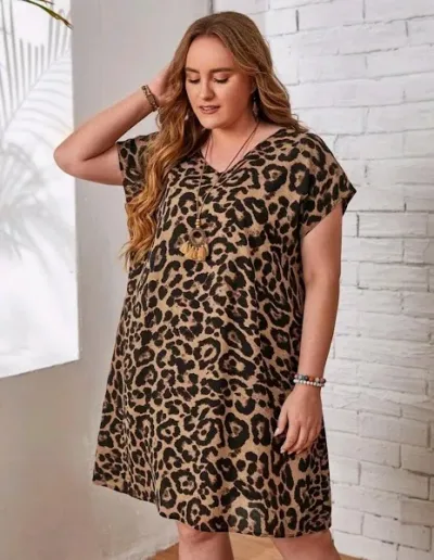 Vestido para dama color leopardo