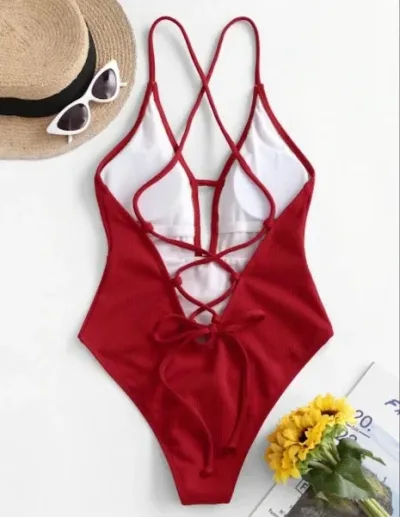 Vestido de baño para dama color rojo